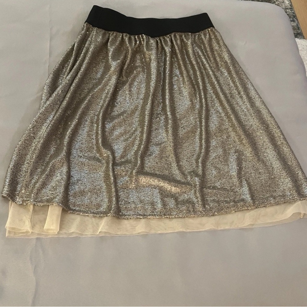 Free People Metallic gold Skirt